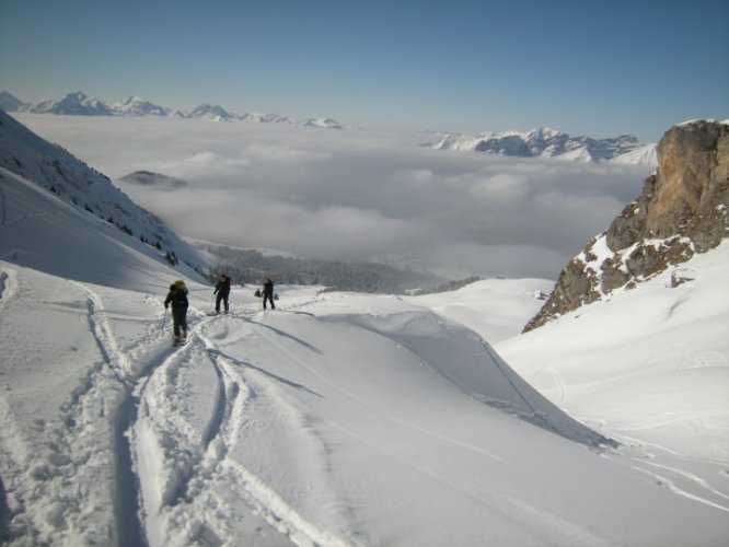 Ski de randonnée dans les Aravis col des Porthets