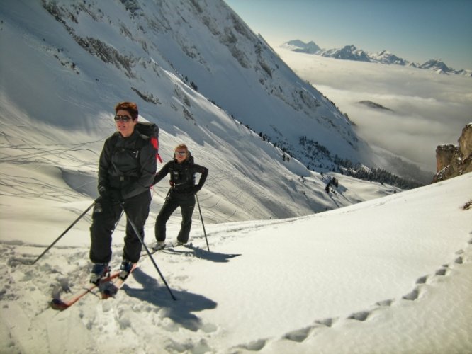 Ski de randonnée dans les Aravis col des Porthets