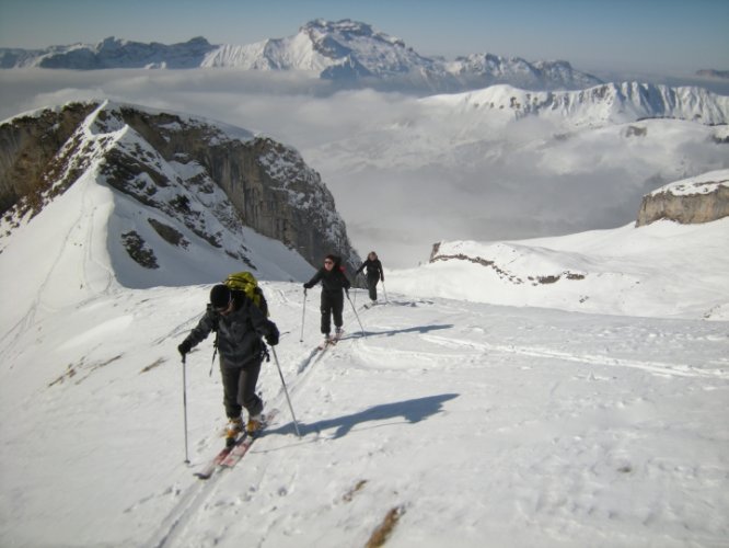 Ski de randonnée dans les Aravis col des Porthets