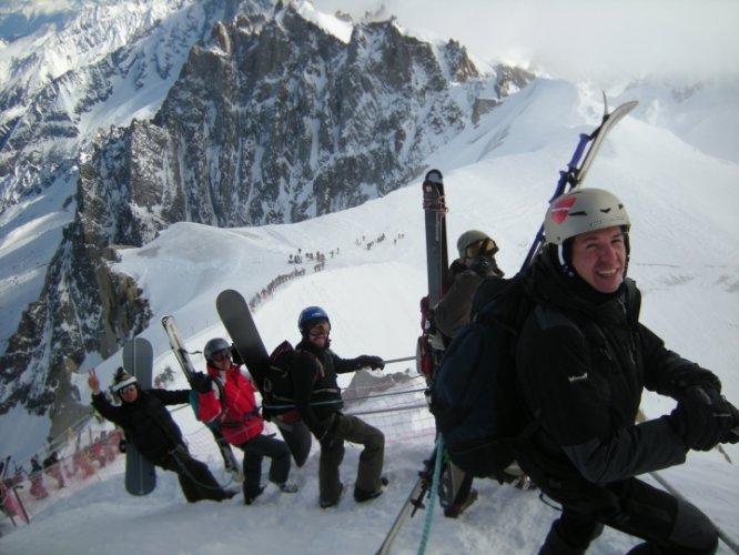 Descente de la Vallée Blanche : Envers du Plan