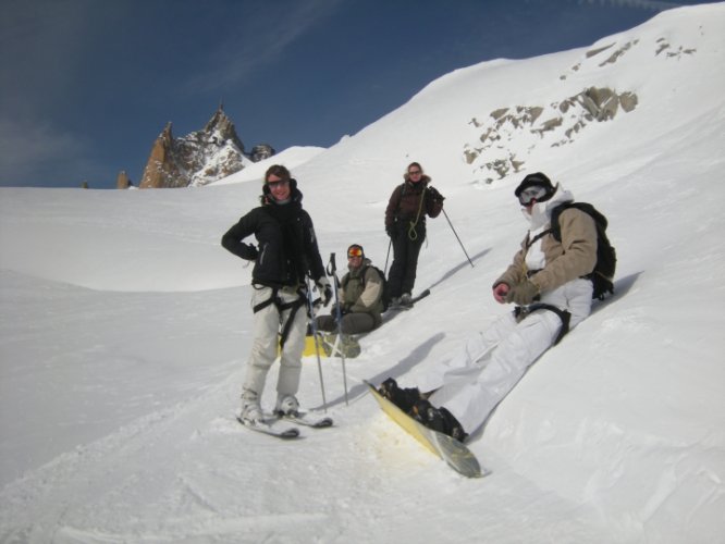 Descente de la Vallée Blanche : Envers du Plan