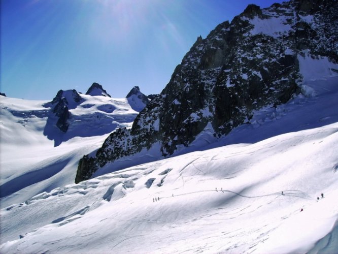 Descente de la Vallée Blanche : Envers du Plan