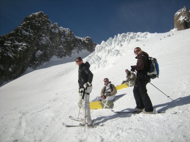 Descente de la Vallée Blanche : Envers du Plan