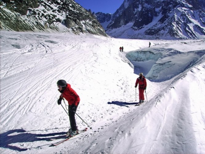 Descente de la Vallée Blanche : Envers du Plan