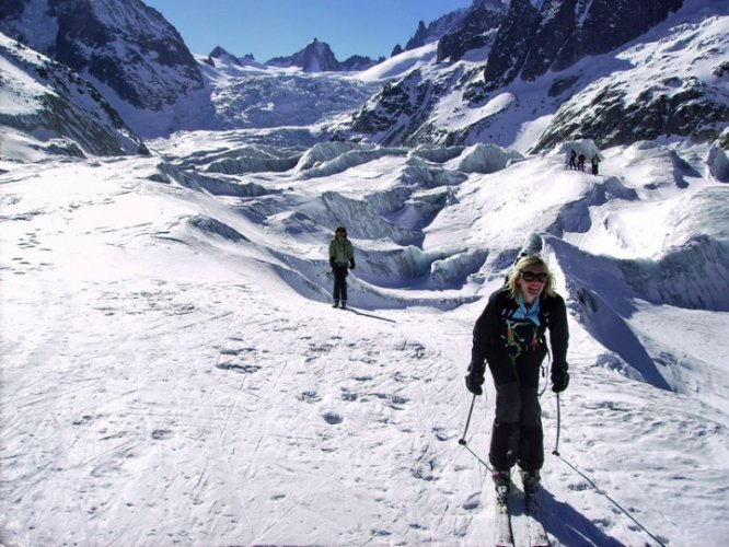 Descente de la Vallée Blanche : Envers du Plan