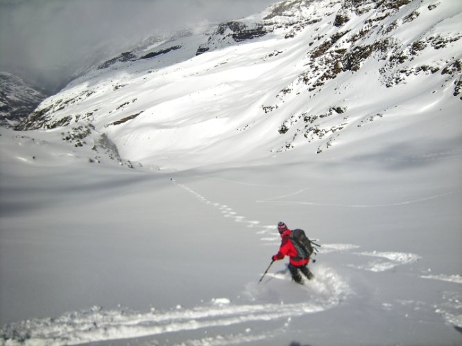 Ski au Grand Etret, Val Savarenche