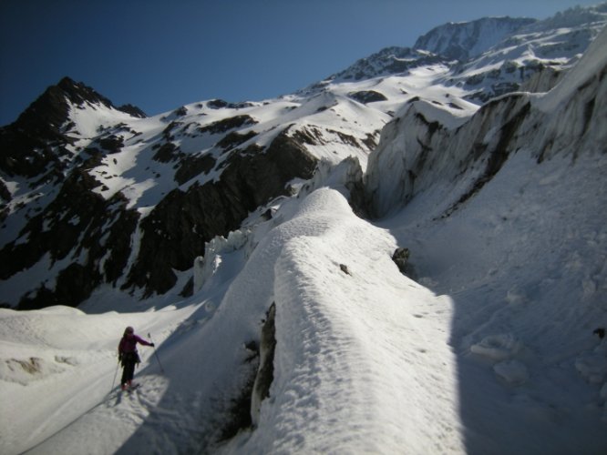 Le Mont-Blanc à skis