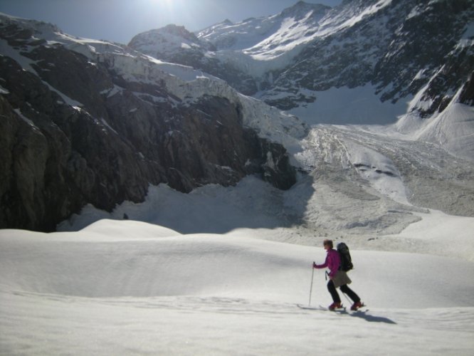 Le Mont-Blanc à skis