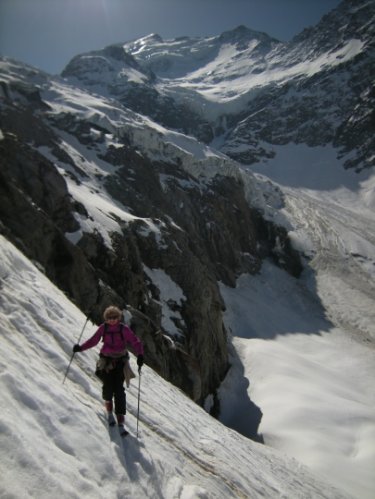 Le Mont-Blanc à skis