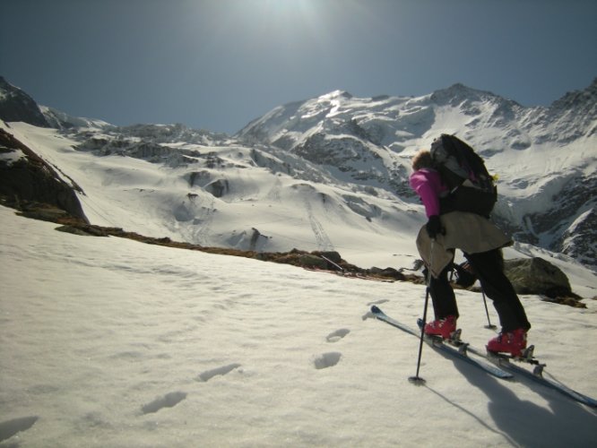 Le Mont-Blanc à skis