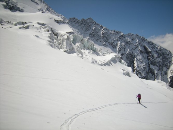 Le Mont-Blanc à skis