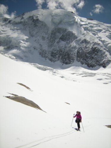 Le Mont-Blanc à skis