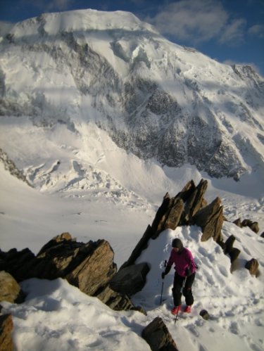 Le Mont-Blanc à skis