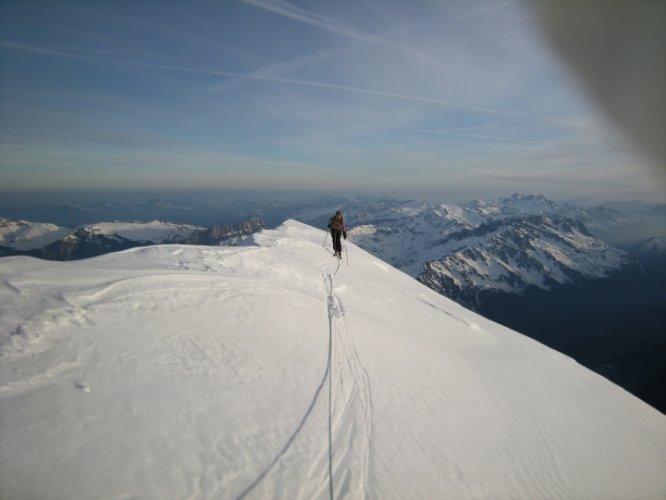 Le Mont-Blanc à skis