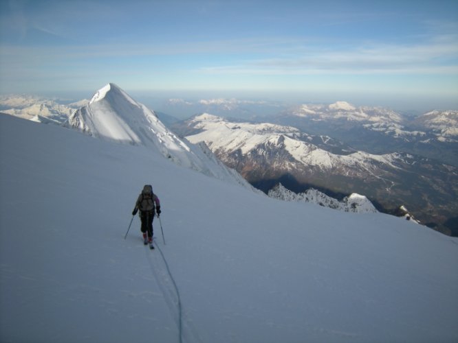 Le Mont-Blanc à skis