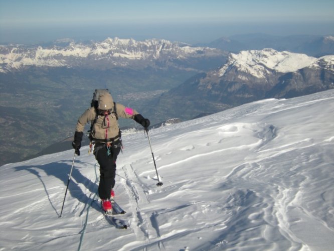 Le Mont-Blanc à skis