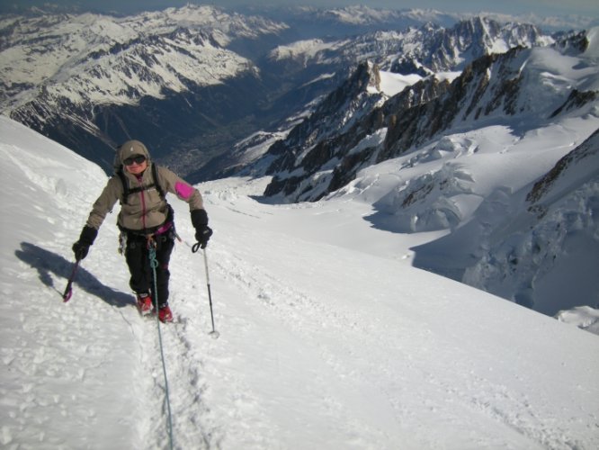 Le Mont-Blanc à skis