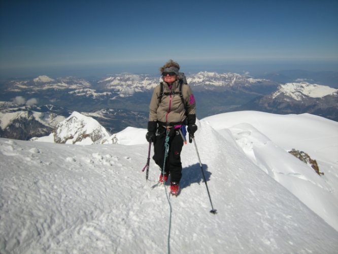 Le Mont-Blanc à skis