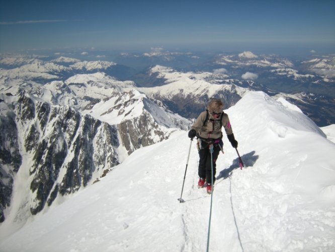 Le Mont-Blanc à skis