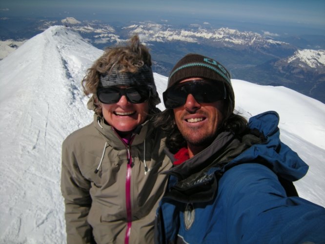 Le Mont-Blanc à skis