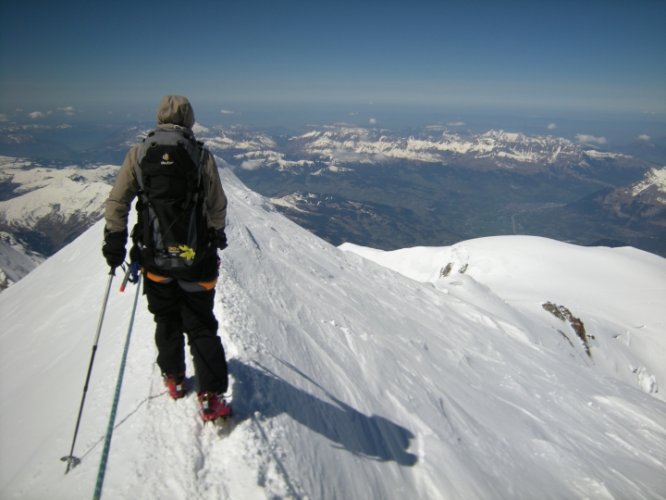 Le Mont-Blanc à skis