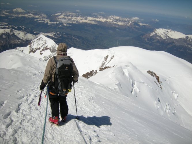 Le Mont-Blanc à skis