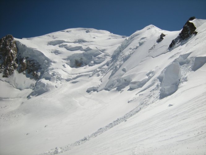 Le Mont-Blanc à skis