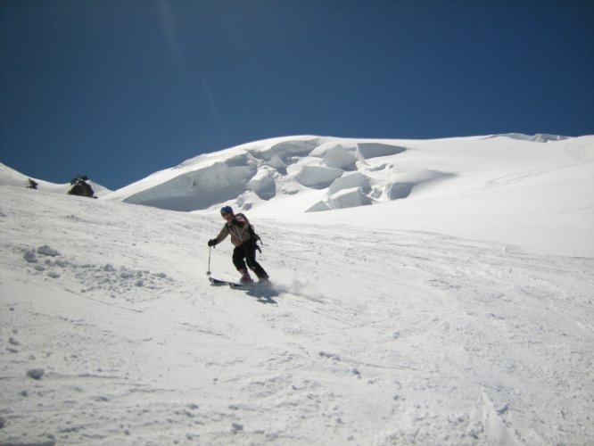 Le Mont-Blanc à skis