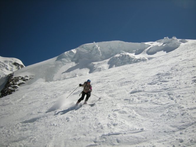 Le Mont-Blanc à skis