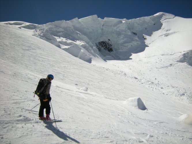 Le Mont-Blanc à skis