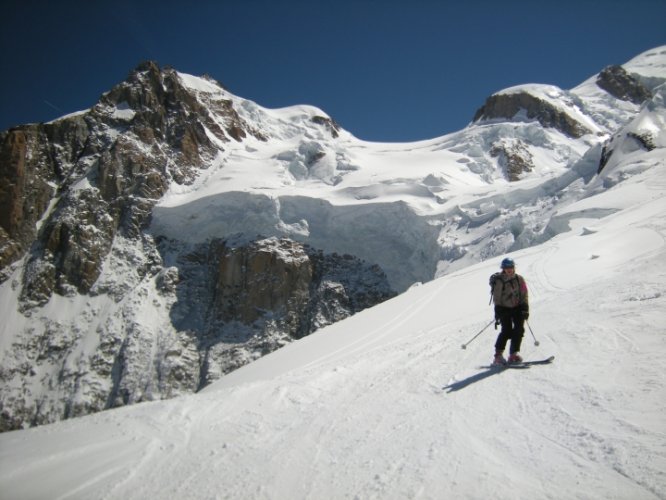 Le Mont-Blanc à skis