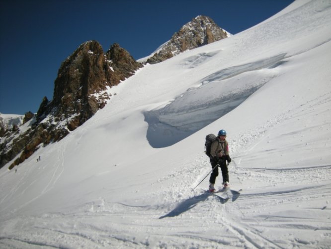 Le Mont-Blanc à skis