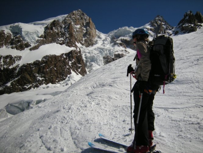 Le Mont-Blanc à skis