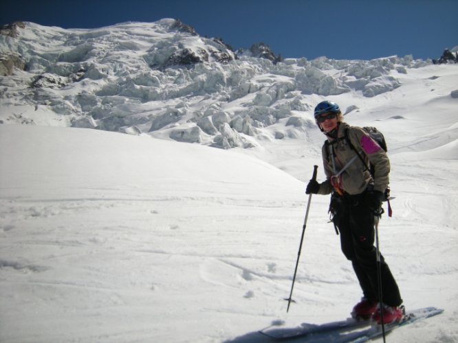 Le Mont-Blanc à skis