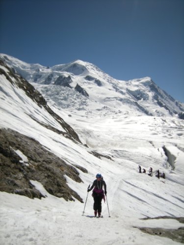 Le Mont-Blanc à skis