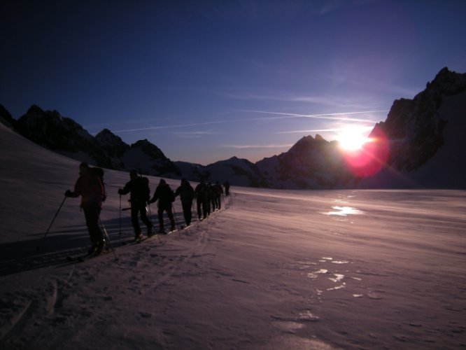 Raid à skis en Oisans Ecrins