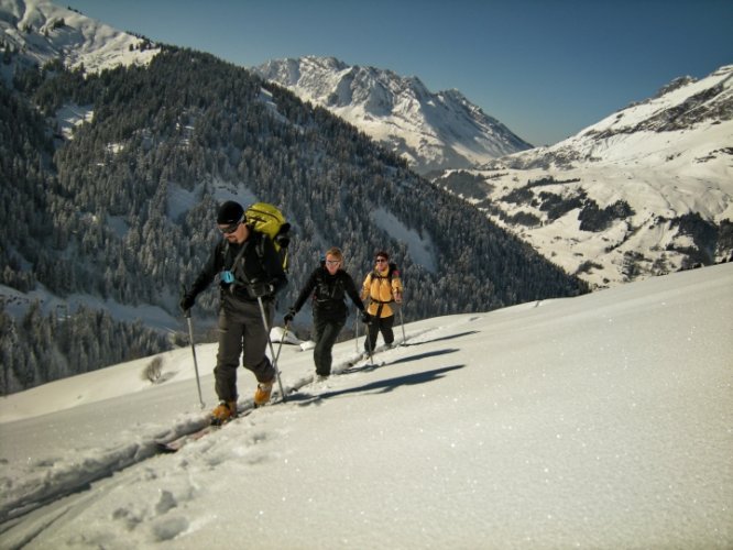 Initiation au ski de randonnée au Croisse Baulet