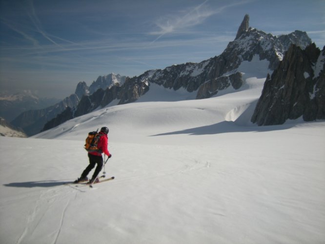 Photos de ski au col d'Entrèves, Chamonix