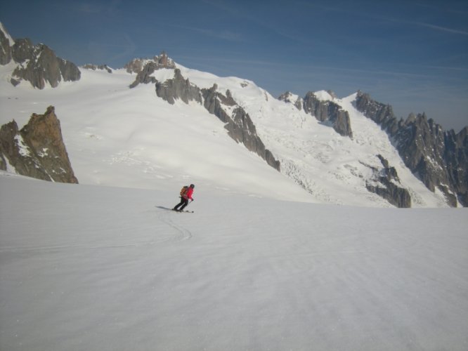 Photos de ski au col d'Entrèves, Chamonix