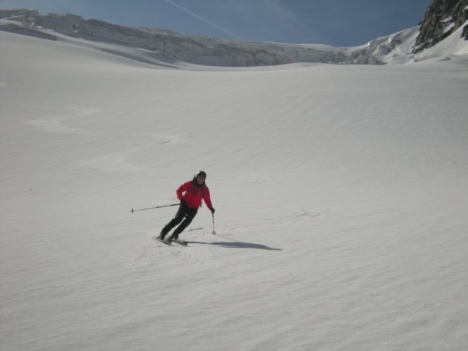 Photos de ski au col d'Entrèves, Chamonix