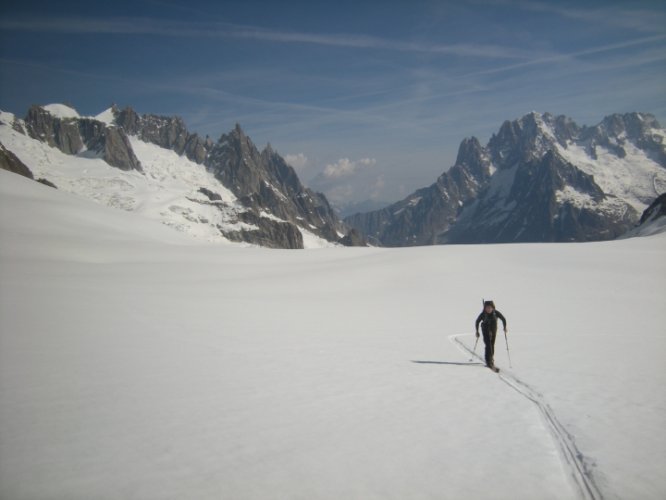 Photos de ski au col d'Entrèves, Chamonix