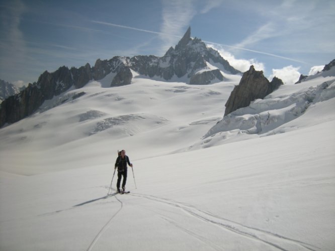 Photos de ski au col d'Entrèves, Chamonix