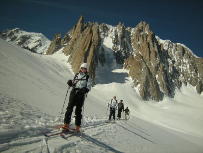 Photos de ski au col d'Entrèves, Chamonix