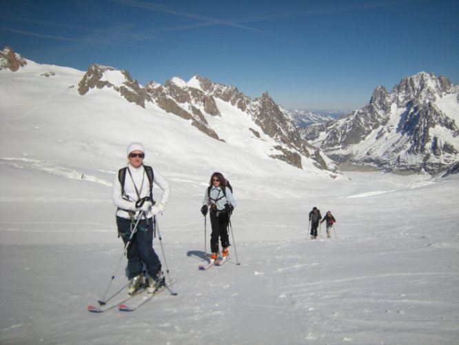 Photos de ski au col d'Entrèves, Chamonix