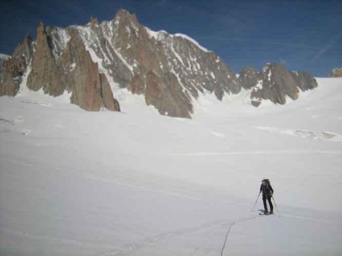 Photos de ski au col d'Entrèves, Chamonix