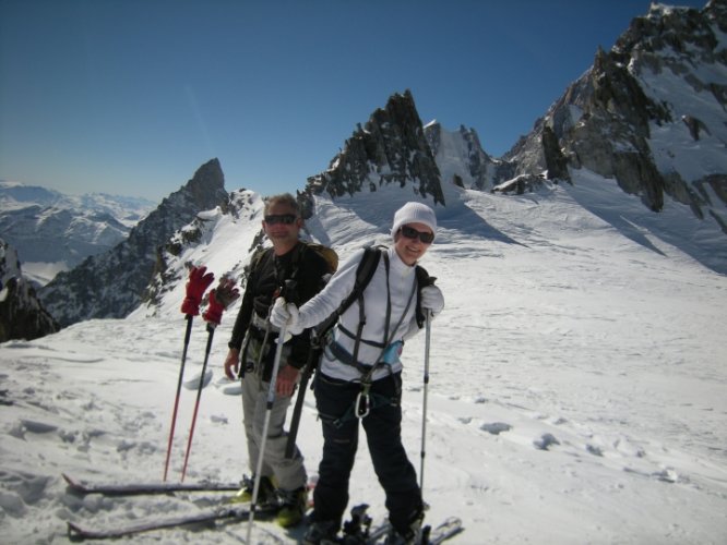 Photos de ski au col d'Entrèves, Chamonix