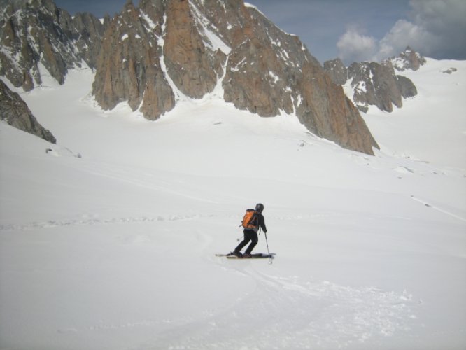 Photos de ski au col d'Entrèves, Chamonix