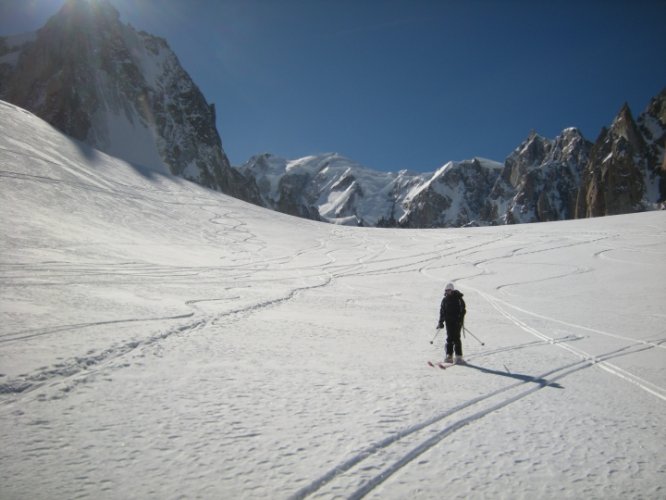 Photos de ski au col d'Entrèves, Chamonix