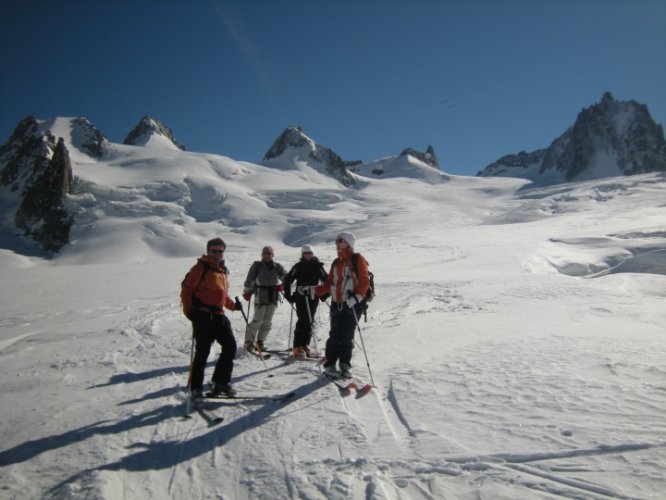 Photos de ski au col d'Entrèves, Chamonix