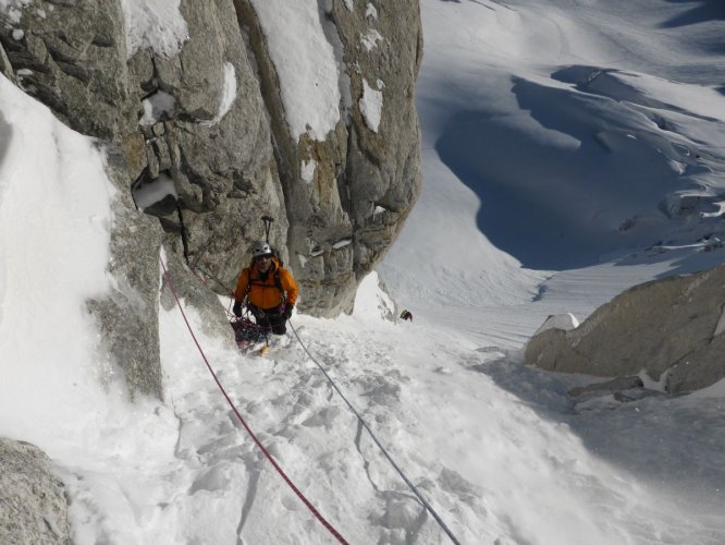 Première pente, sous le goulet